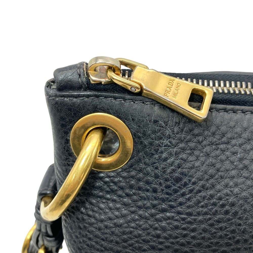 PRADA Black Leather Shoulder Bag - Picture 4 of 14
